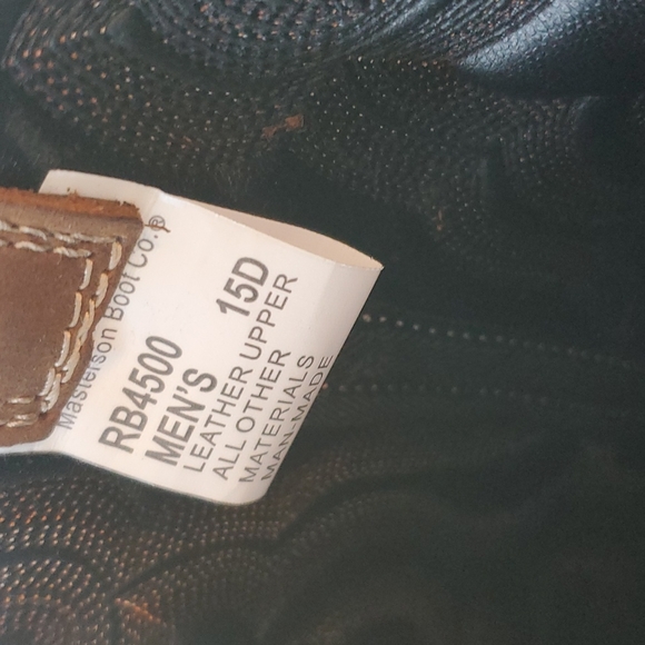Masterton Boot Co leather brown boot 15D RB4500 stored in ko closet - Picture 6 of 10